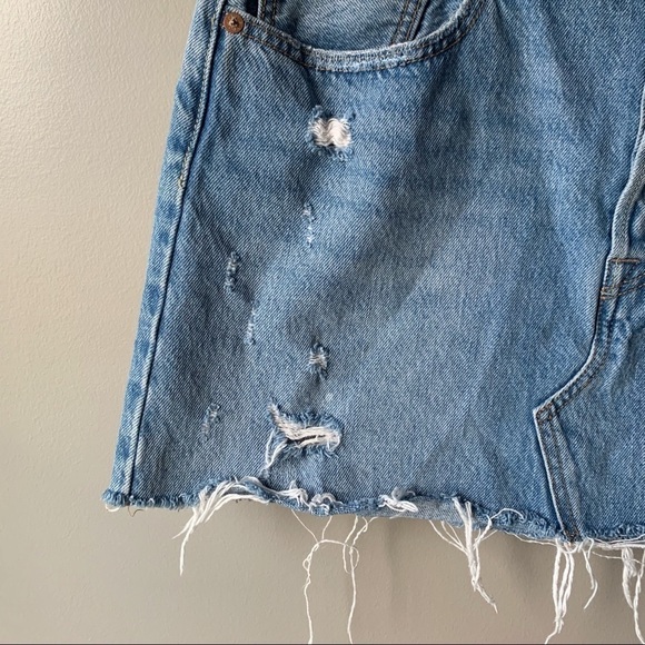 LEVI’S | Deconstructed Denim Mini Skirt Aritzia 30 - Picture 6 of 9